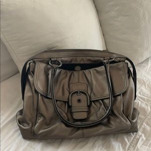 Gray coach laptop bag